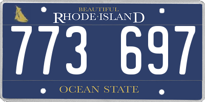 RI license plate 773697