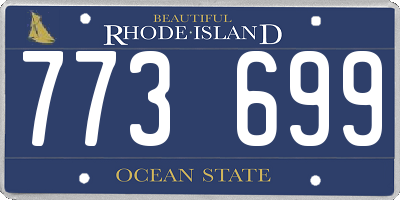 RI license plate 773699