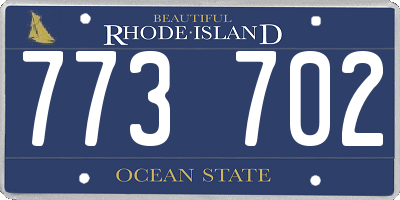 RI license plate 773702