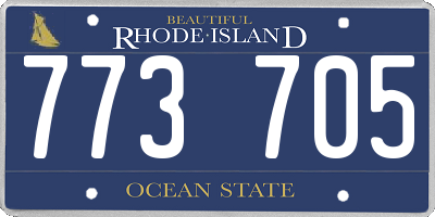 RI license plate 773705