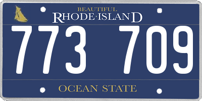 RI license plate 773709
