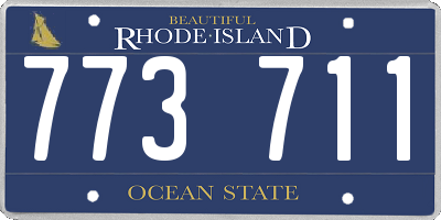 RI license plate 773711