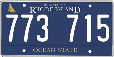 RI license plate 773715