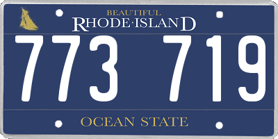 RI license plate 773719