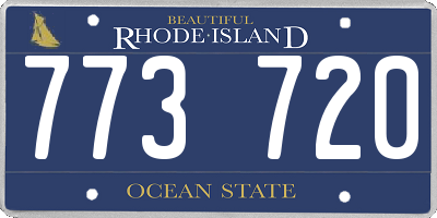 RI license plate 773720