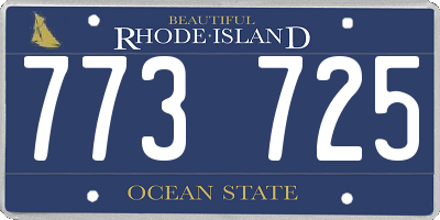 RI license plate 773725