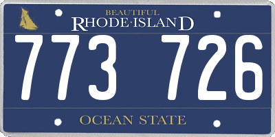 RI license plate 773726