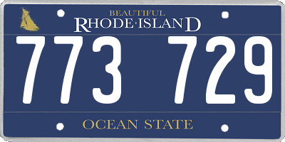 RI license plate 773729