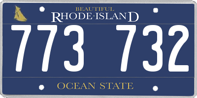 RI license plate 773732