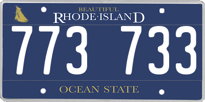 RI license plate 773733