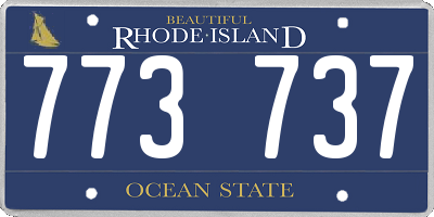 RI license plate 773737