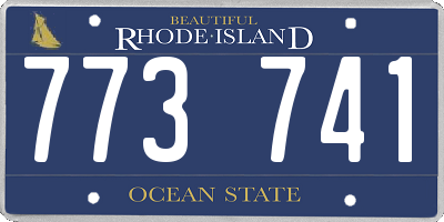 RI license plate 773741