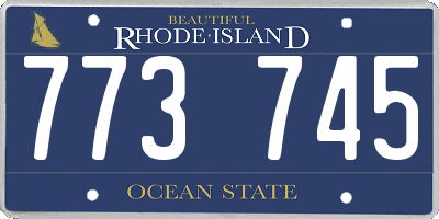 RI license plate 773745
