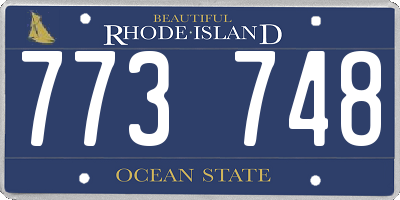 RI license plate 773748