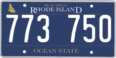 RI license plate 773750