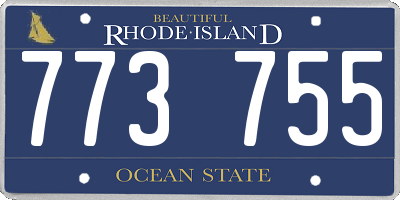 RI license plate 773755