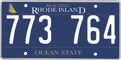 RI license plate 773764