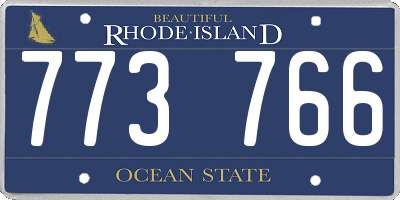 RI license plate 773766