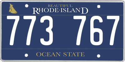 RI license plate 773767