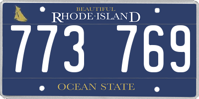 RI license plate 773769