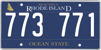 RI license plate 773771