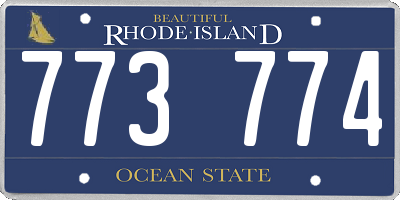 RI license plate 773774