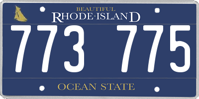RI license plate 773775