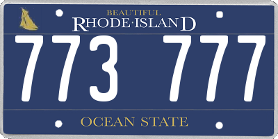RI license plate 773777