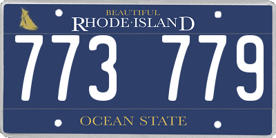 RI license plate 773779
