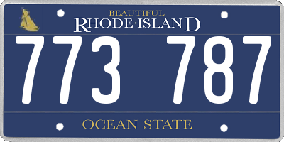 RI license plate 773787