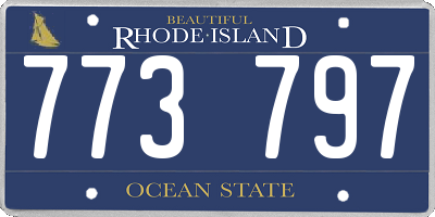 RI license plate 773797