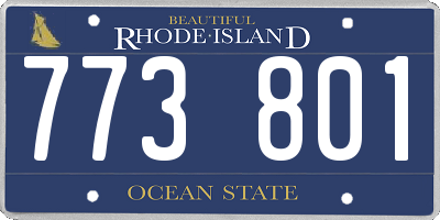 RI license plate 773801