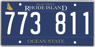 RI license plate 773811
