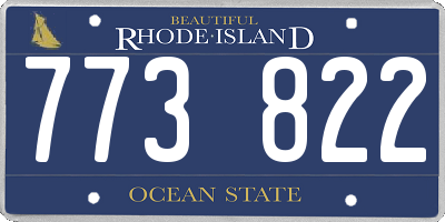 RI license plate 773822