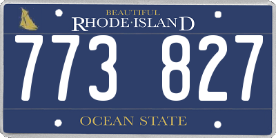 RI license plate 773827