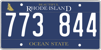 RI license plate 773844