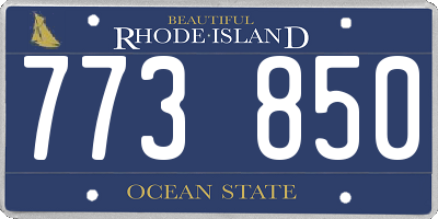 RI license plate 773850