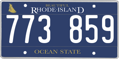RI license plate 773859