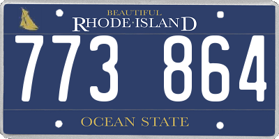 RI license plate 773864