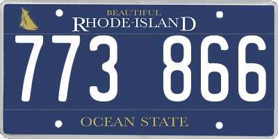 RI license plate 773866