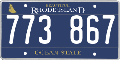 RI license plate 773867
