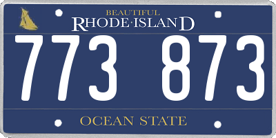 RI license plate 773873