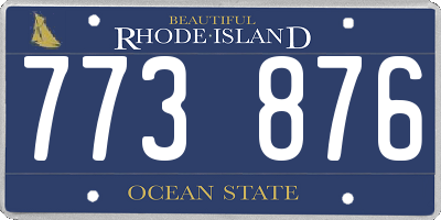 RI license plate 773876