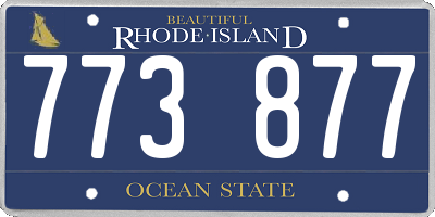 RI license plate 773877