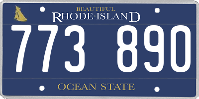 RI license plate 773890