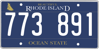 RI license plate 773891