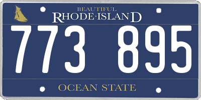RI license plate 773895
