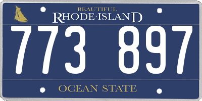 RI license plate 773897