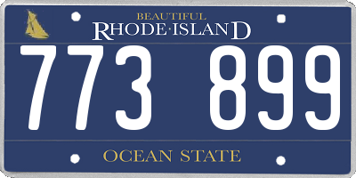 RI license plate 773899