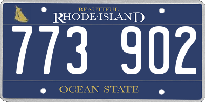 RI license plate 773902